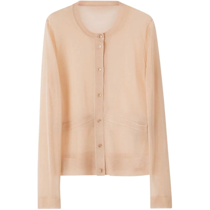 Tom Ford Strickjacke Powder Pink Sweater With Front Button Fastening An Pink