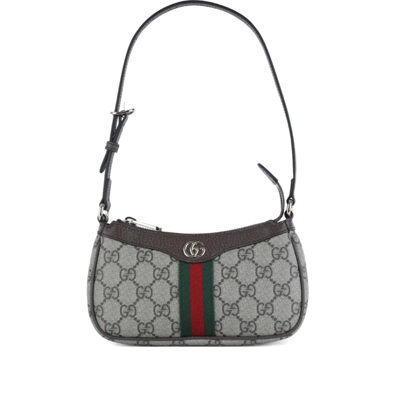 Gucci Schultertasche Rectangular Shoulder Bag With Signature Monogram Grey