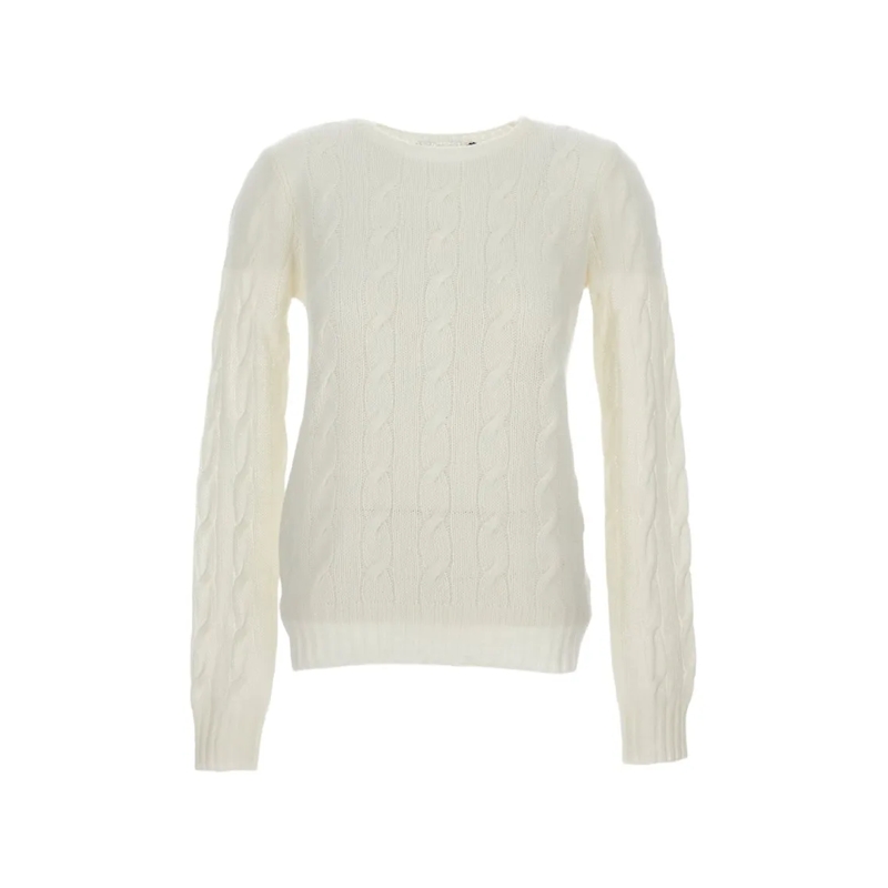 Ralph Lauren Pull Plaited Cashmere Pullover With Crew Neck Design White