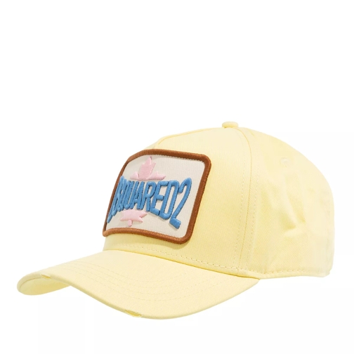 Dsquared2 Baseball Cap Logo Patch Light Yellow Baseballkeps