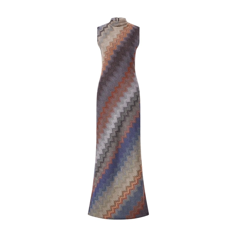 Missoni  Maxikleid im Zick-Zack-Design Multicolor