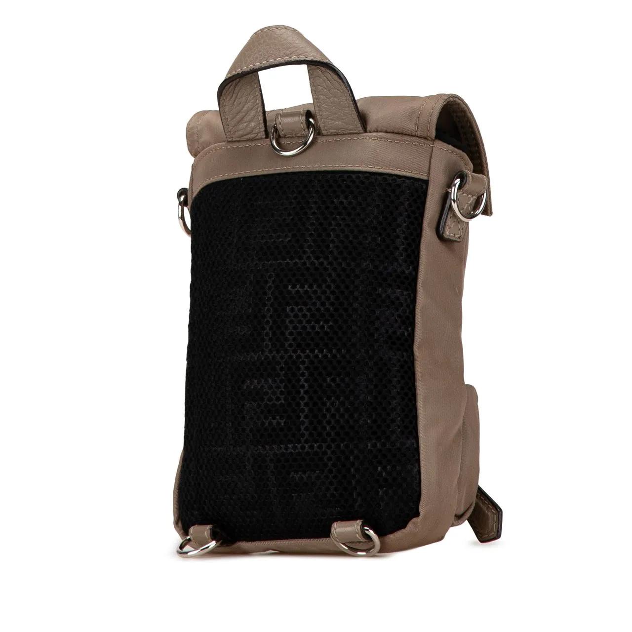 Thumbnail - Fendi Rucksäcke - Mini Fendiness Nylon Convertible Backpack - Gr. unisize - in Braun - für Damen