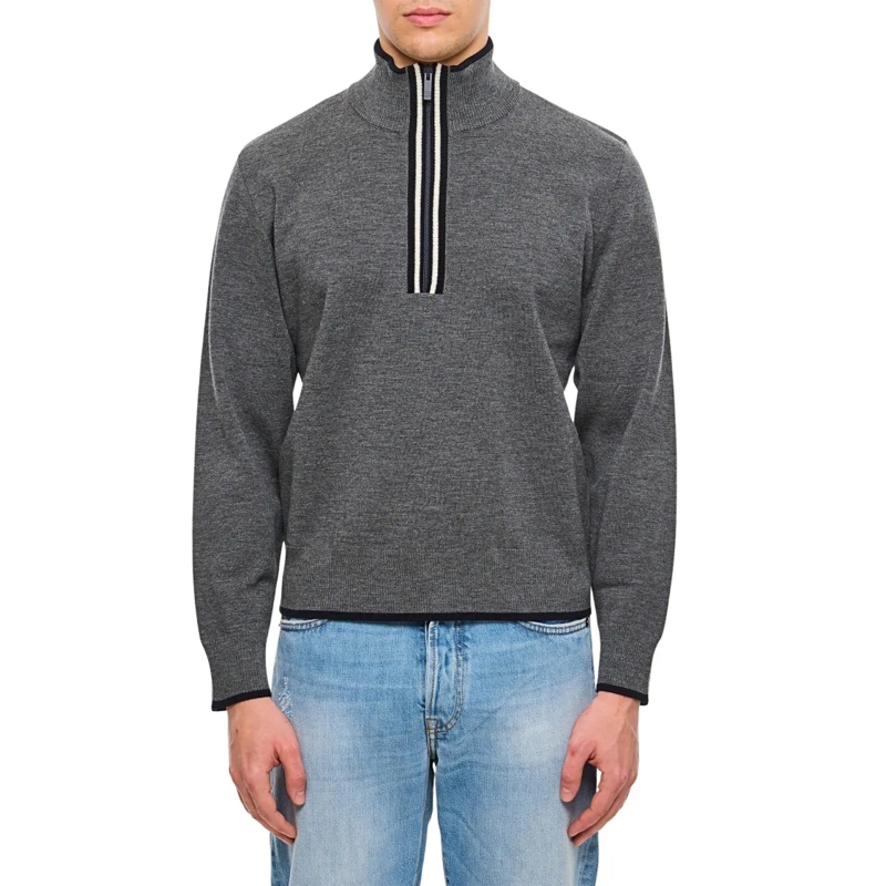 Thom Browne Pullover Half Zip Pullover Grey (Image 2)