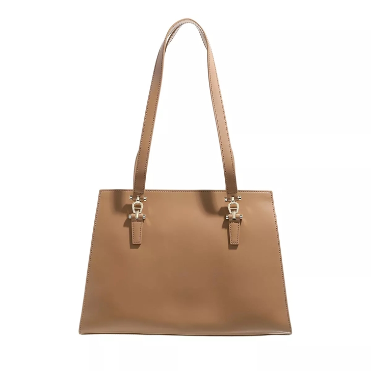 AIGNER Delia Medium Maple Brown Tote