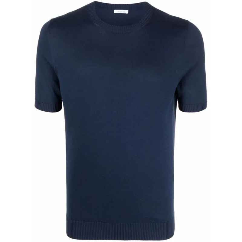 Malo T-Shirt Classic Fit Malo T-Shirt With Round Neckline Blue