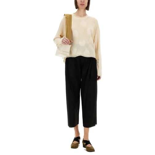 Uma Wang Pullover Knit Top With Polka Dot Pattern Neutrals (Image 2)