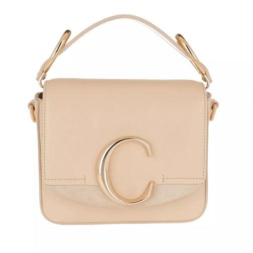 Chloé C Bag Mini Leather Blondie Beige Crossbody Bag