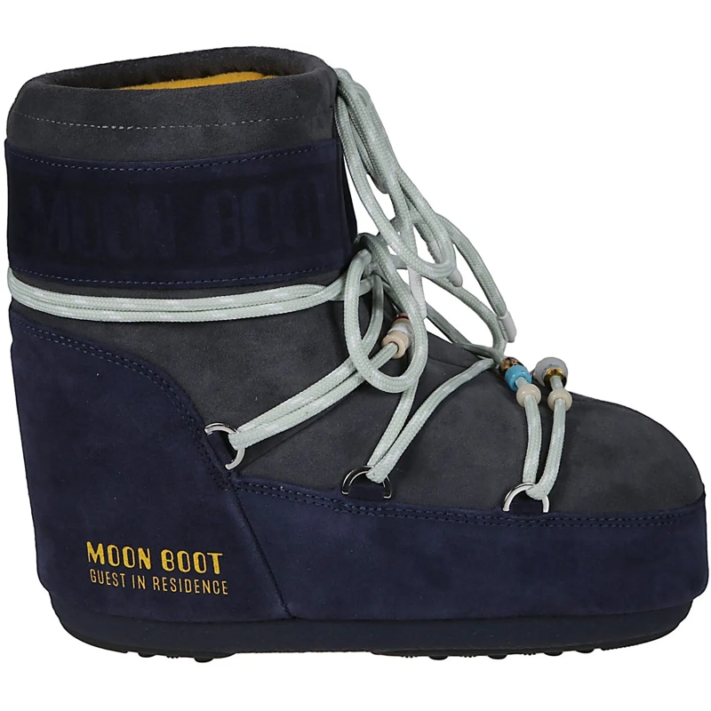 Moonboot Stiefel Moonboot Per Guest In Residence Icon Low Suede Bea blau