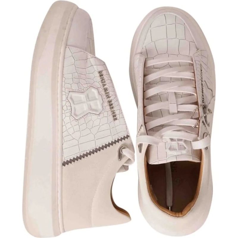 BENJAMIN BERNER Low-Top-Sneaker Benjamin Berner Theo Sneakers Wit Theo Crocodile weiß(Image 3)