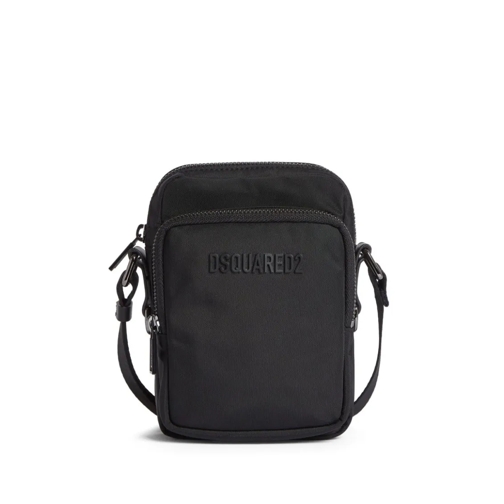 Dsquared2 Postbodetas Logo-Lettering Messenger Bag Black