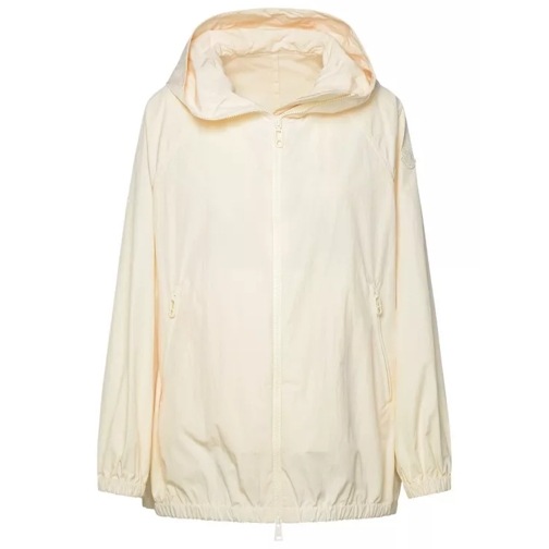 Moncler Euridice' Jacket In Ivory Cotton Blend Neutrals 