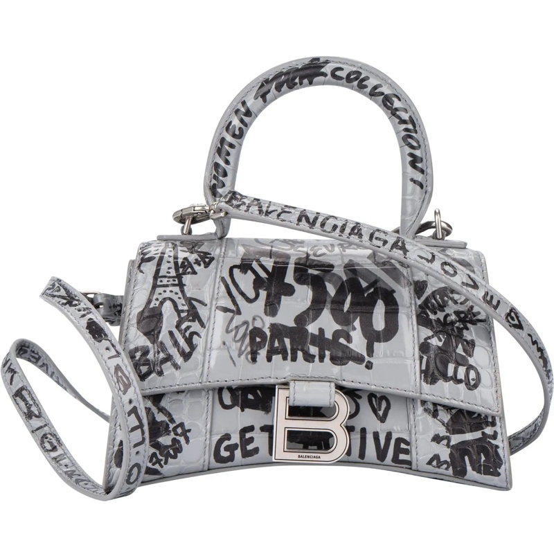 Balenciaga Schultertasche Balenciaga Graffiti Hourglass XS Handbag mehrfarbig