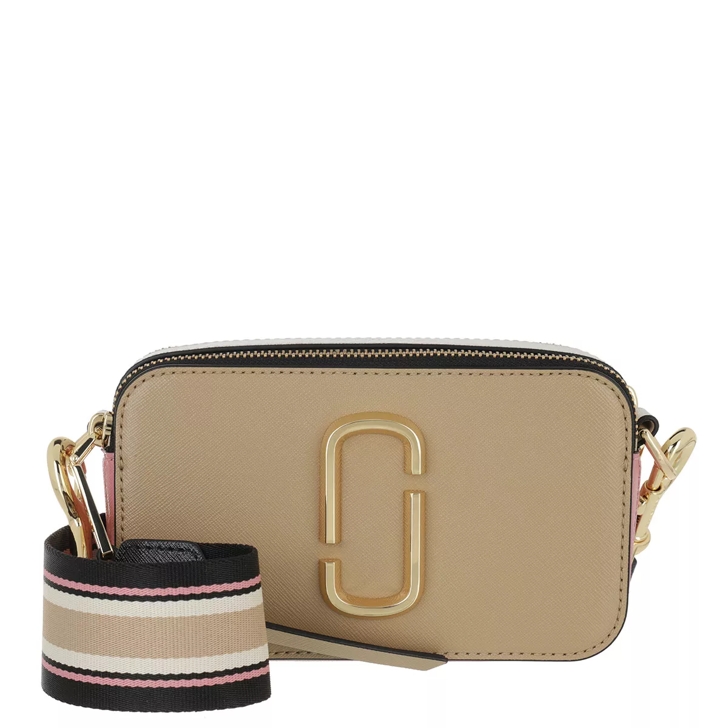 The Snapshot Leather Camera Bag in Beige - Marc Jacobs