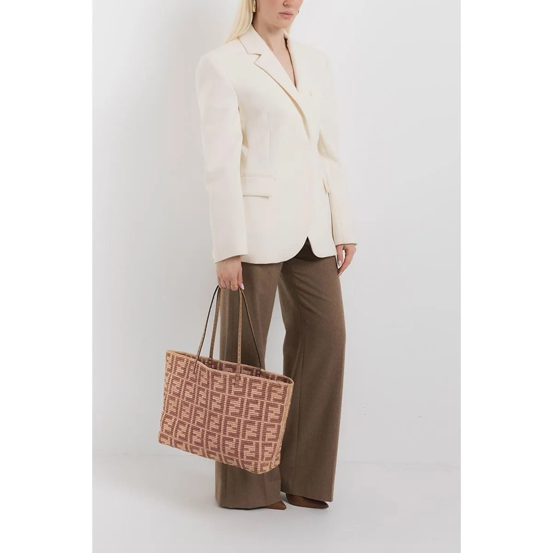 Fendi Shopper Shopping Roll Paglia Large Nature(Image 2)