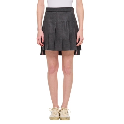 Thom Browne Mini-Röcke Pleated Mini Skirt Grey