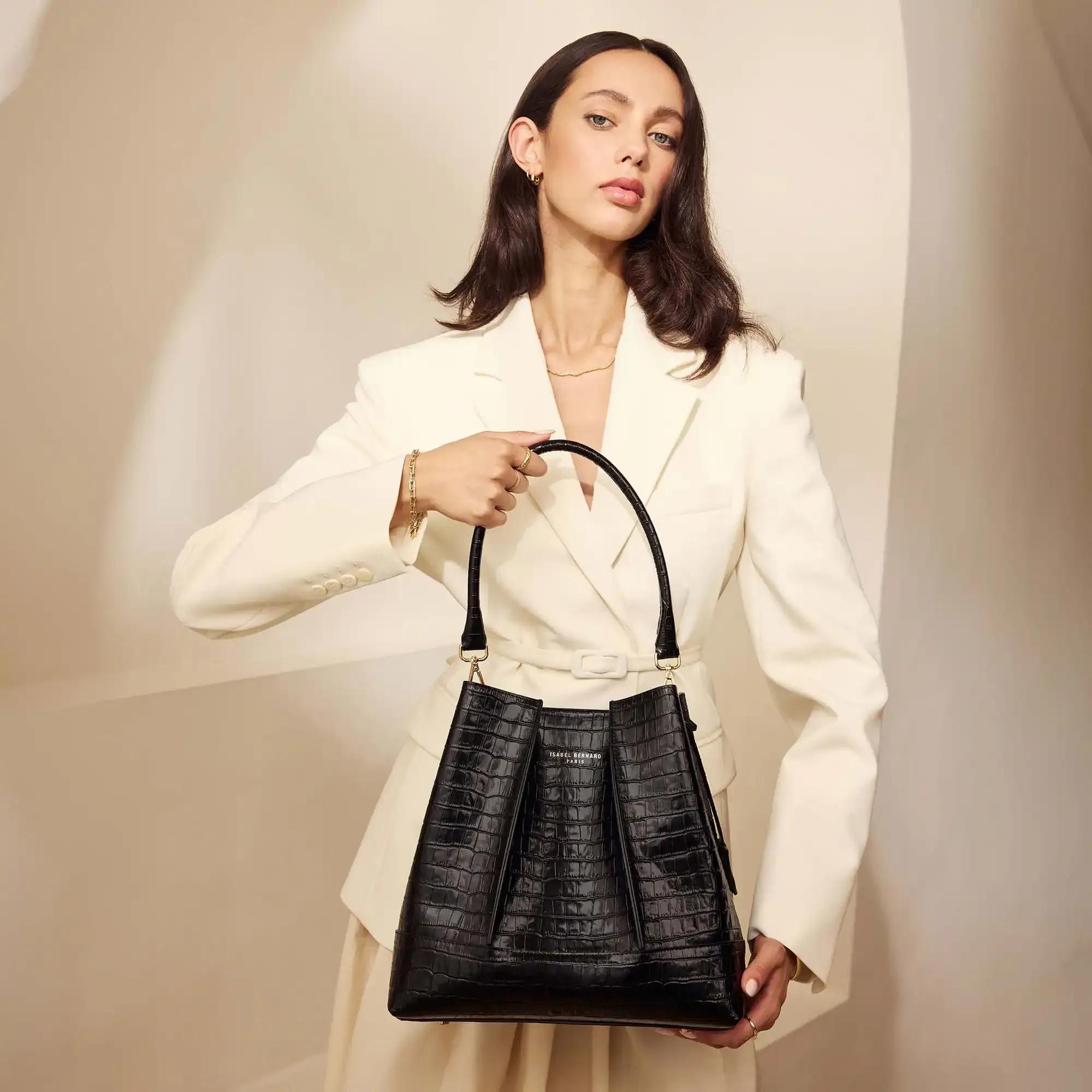 Thumbnail - Isabel Bernard Hobo Bags - Femme Forte Macie Schultertasche - Gr. unisize - in Schwarz - für Damen