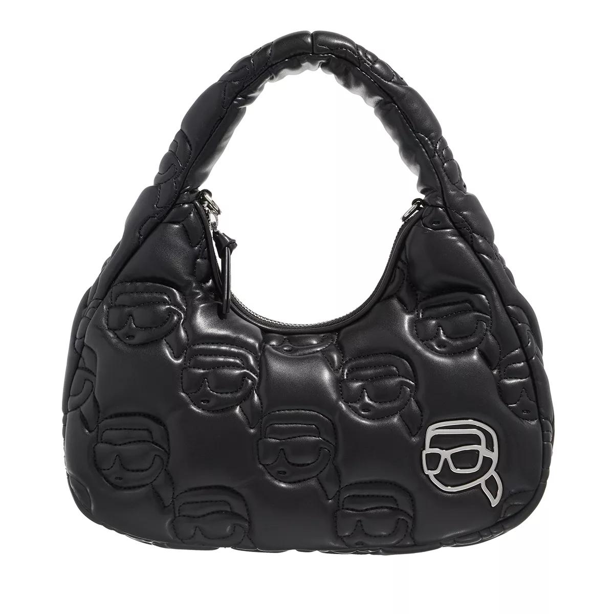 Karl Lagerfeld Hobo Bag - K/Ikonik 2.0 Quilted Sm Hobo - Gr. unisize - in Schwarz - für Damen