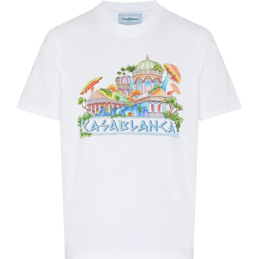 Casablanca T-Shirts t-shirt wit print weiß