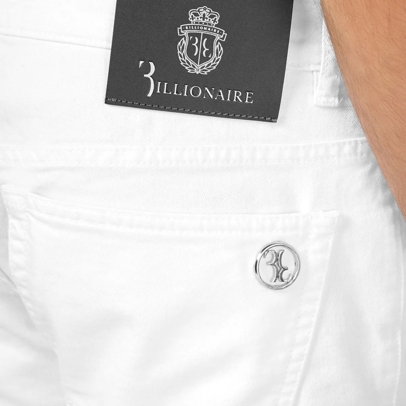 BILLIONAIRE Jeans Jeans Slim Fit Double B weiss(Image 4)