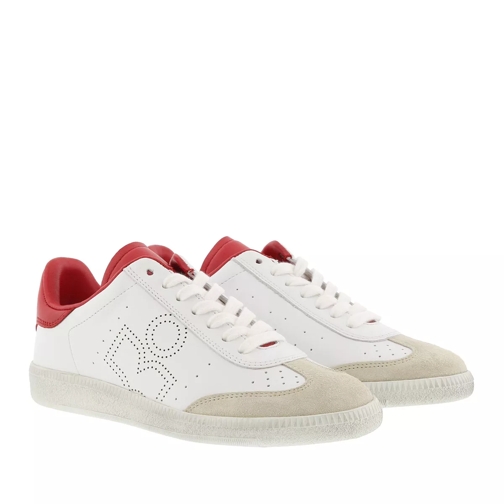 Isabel Marant Bryce Perforated Logo Sneaker Red Bottine