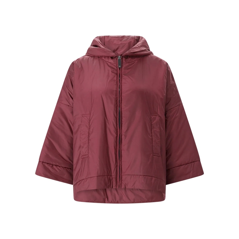 Max Mara Übergangsjacke Jacke MTC Fiore mit Kamelwolle rot