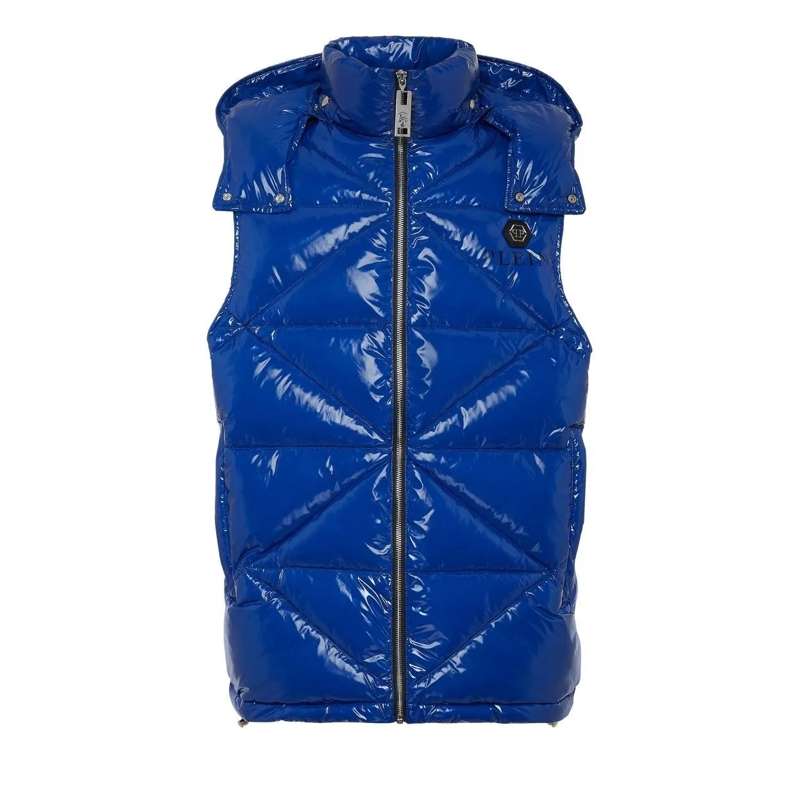 Philipp Plein Übergangsjacke Jacke Hexagon dunkel-blau
