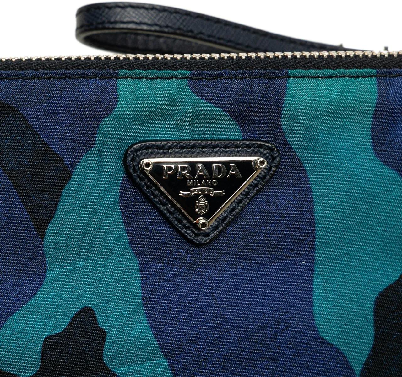 Thumbnail - Prada Clutches - Tessuto Camouflage Clutch - Gr. unisize - in Blau - für Damen