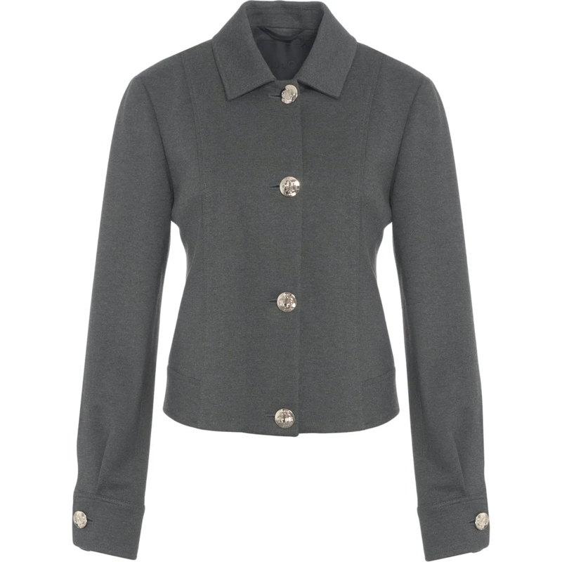 LIU JO Veste de transition Jacket with decorative buttons grau
