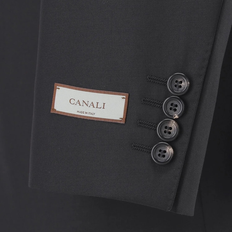 Canali Hosenanzug Anzug aus Wolle schwarz(Image 11)