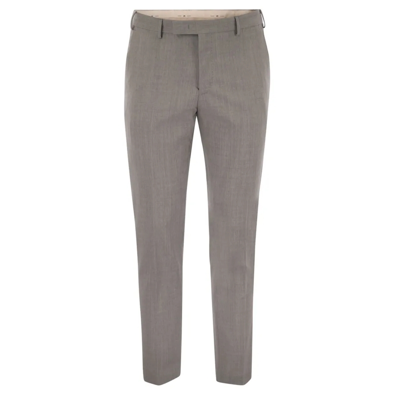 Pt Torino Pantalon de costume Dieci - Stretch Virgin Wool Trousers Grey