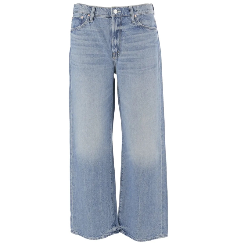 Mother Jeans Wide Leg Light Denim Jeans Grey