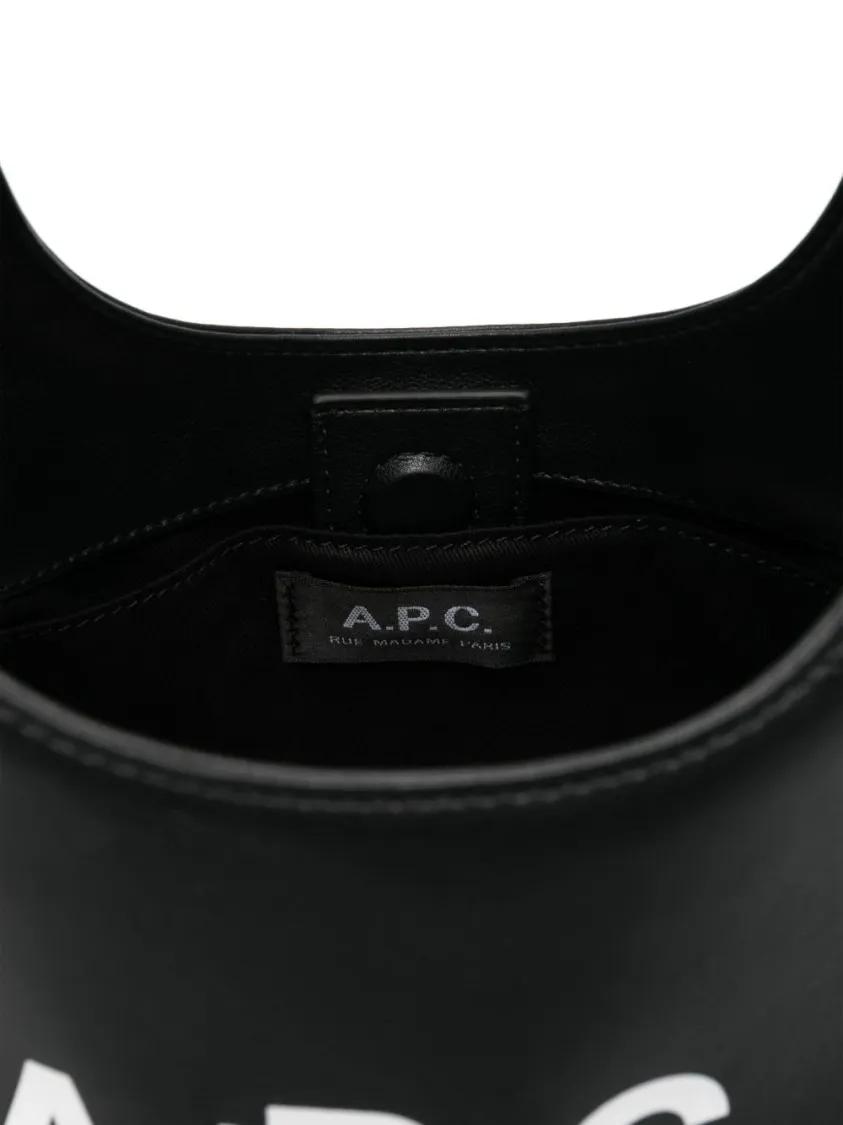 A.P.C. Hobo bags Black Bag With Magnetic Fastening in zwart