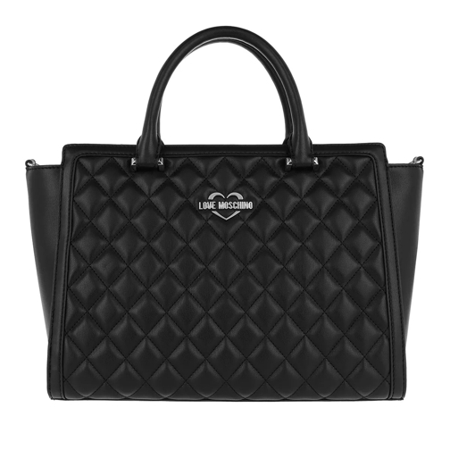 Love Moschino Quilted Nappa Handle Bag 2 Nero Tote