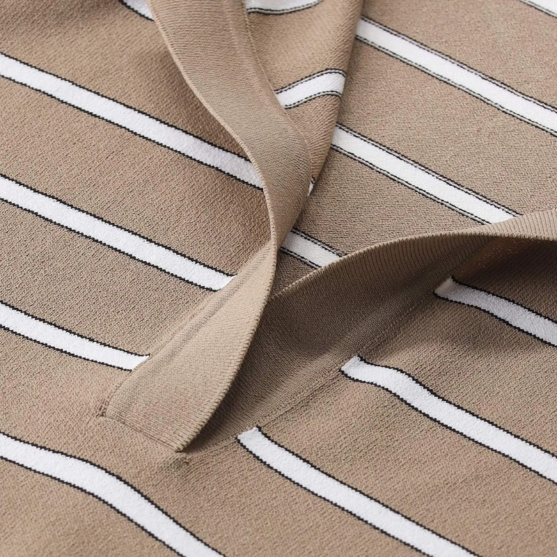 Riani Pullover Gestreiftes Poloshirt braun(Image 3)