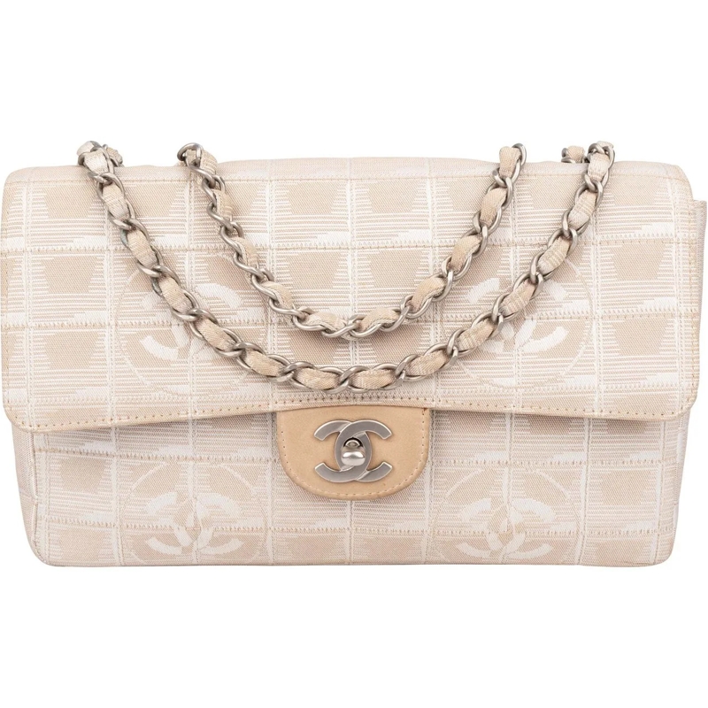 Chanel Fourre-tout Chanel Travel Line Monogram Single Flap Crossbody  beige