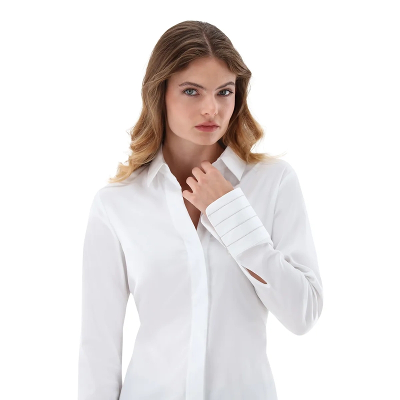 VAN LAACK Bluse Bluse Modern Fit Uni weiss (Image 6)