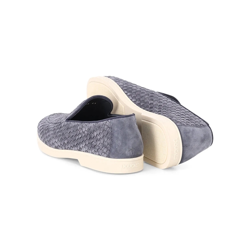 Doucal's Schnürschuhe Loafer aus Veloursleder blau(Image 2)