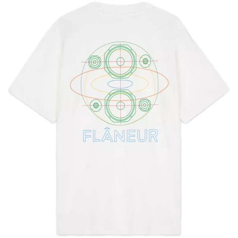 Flâneur T-Shirt t-shirt wit log weiß