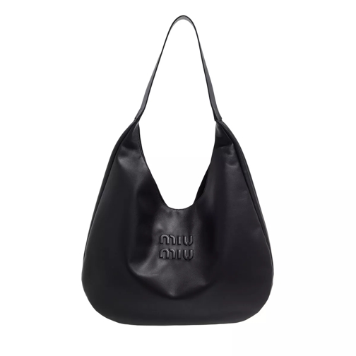 Miu Miu Large Hobo Shoulder Bag Leather Black Hobo Bag