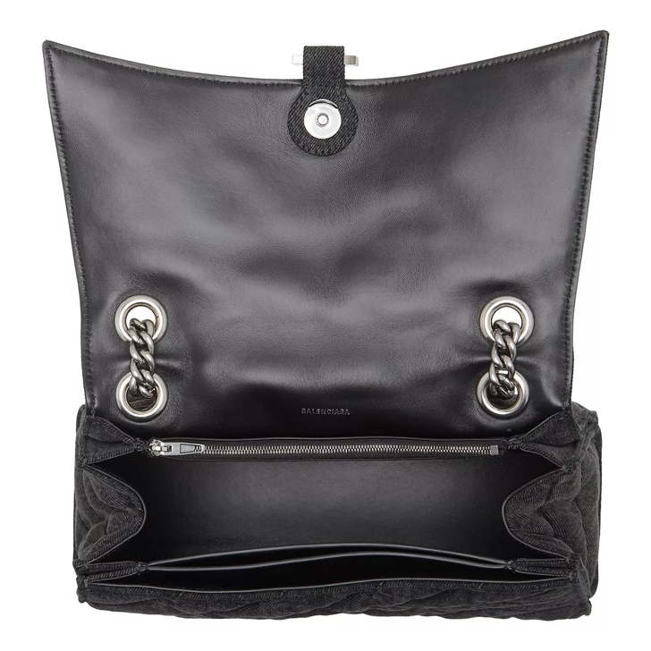 Balenciaga Medium Crush Shoulder Bag Charcoal Bag, Crossbody Bag