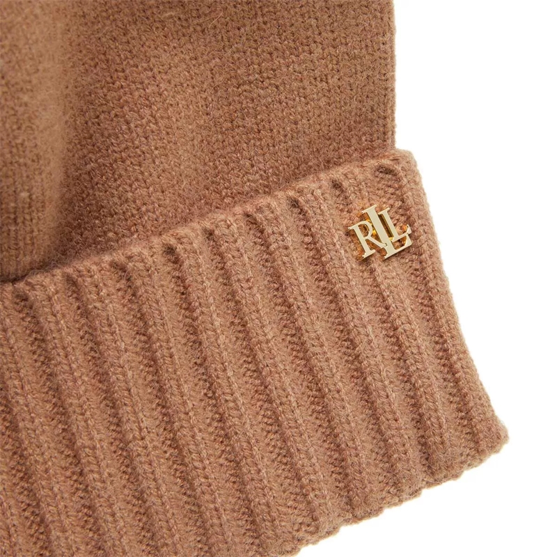 Lauren Ralph Lauren Wollmütze Cuff Hat Cold Weather Classic Camel(Image 4)