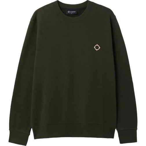 MA. STRUM  Mastrum Back Logo Sweaters Groen Mas4518 M306 Oil  grün