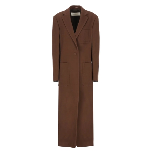 Dries Van Noten Trenchcoat Brown Wool Coat Brown