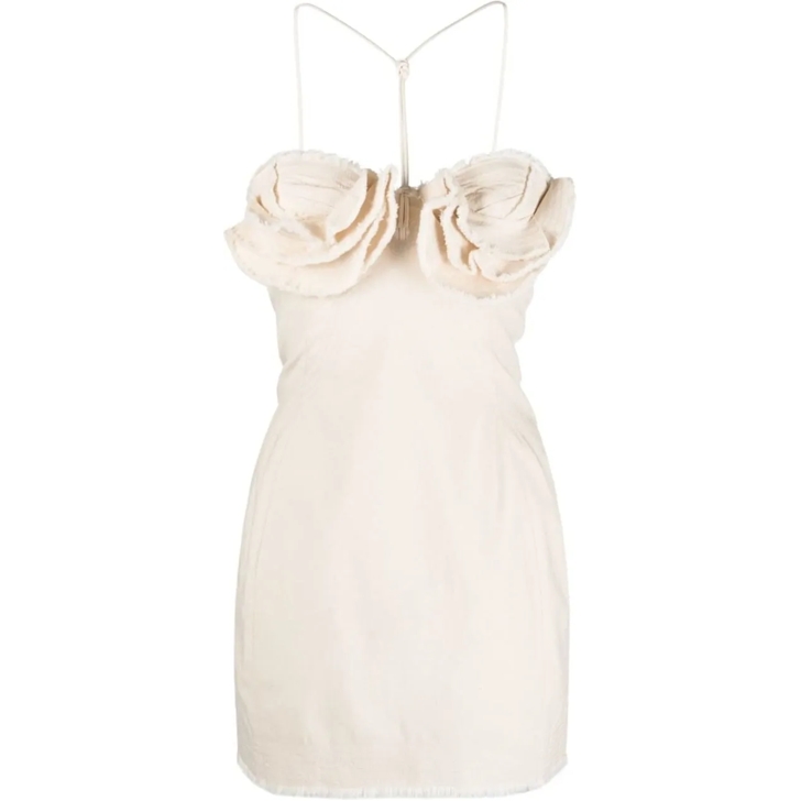 White jacquemus dress top