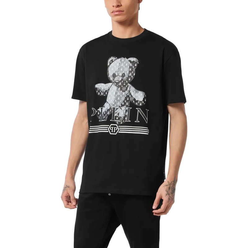 Philipp Plein T-Shirt T-Shirt Rundhalsausschnitt Monogram schwarz(Image 3)