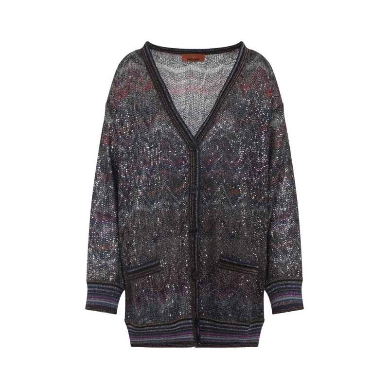 Missoni Strickjacke Loose Fit V-Neck Sweater Multicolor