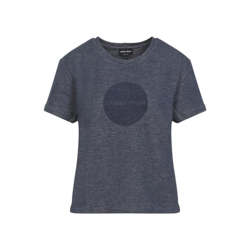 Giorgio Armani Blue Cotton T-Shirt Blue T-Shirts