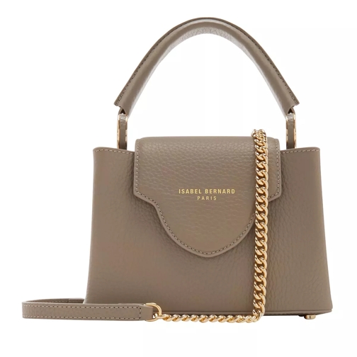 Isabel Bernard Femme Forte Zola Taupe Calfskin Leather Handbag Mini Bag