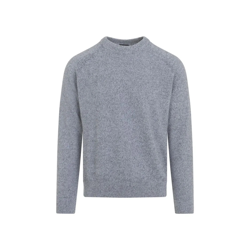 Zegna Pullover Heathered Cashmere Sweater Grey