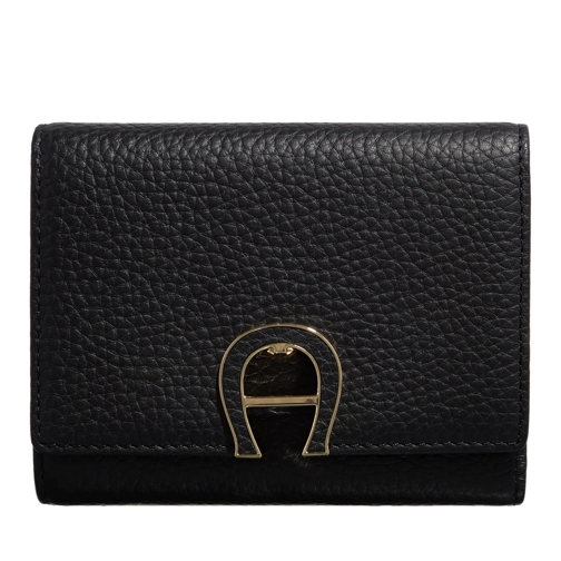 AIGNER Tri-Fold Wallet Fashion Black